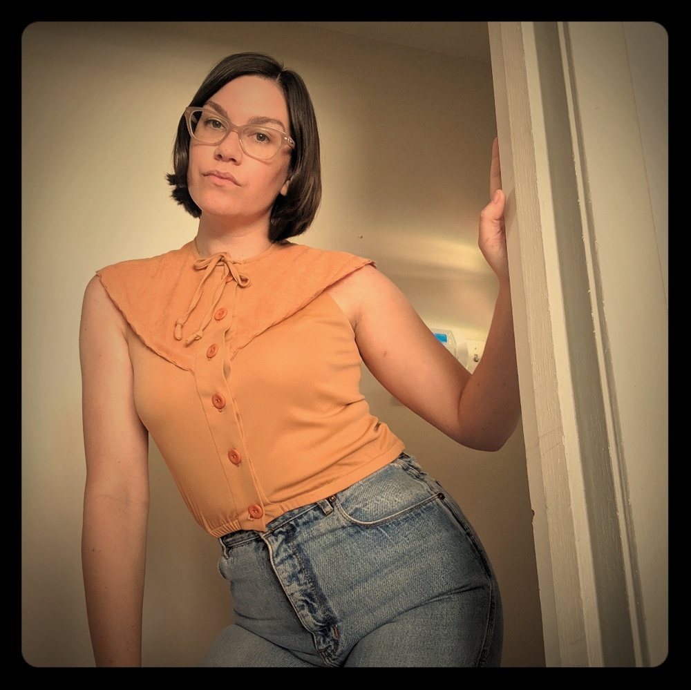 70s vintage western chic top